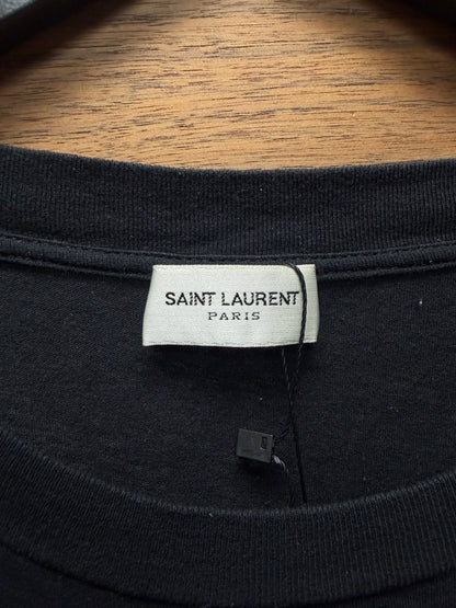 2017 Saint Laurent ‘Flame’ Black/Red Graphic T-Shirt