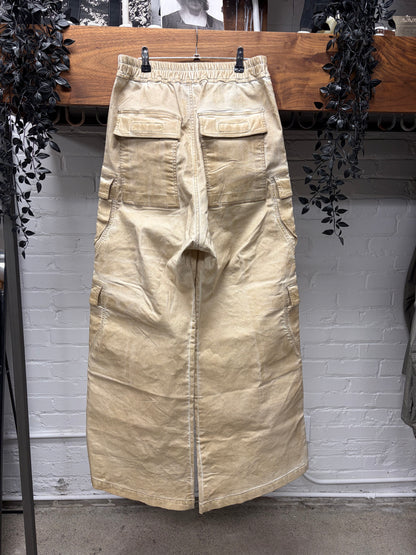 Rick Owens ‘CargoBela’ Waxed Parchment Wide Leg Pants