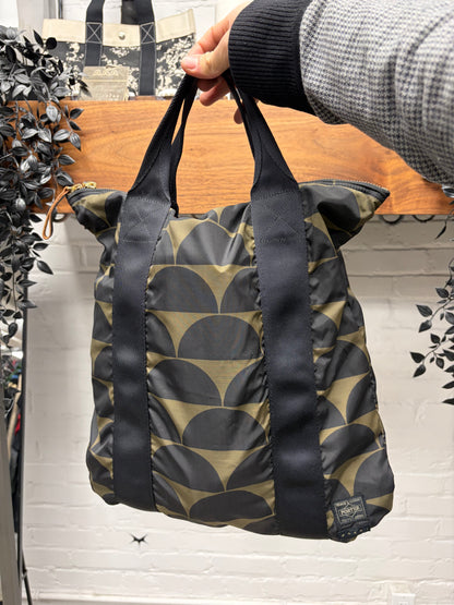 Marni x Porter Black/Green Nylon Tote Bag
