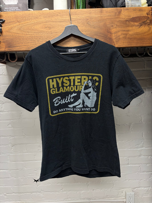 Hysteric Glamour ‘Built Strong’ Black Short Sleeve Graphic T-Shirt