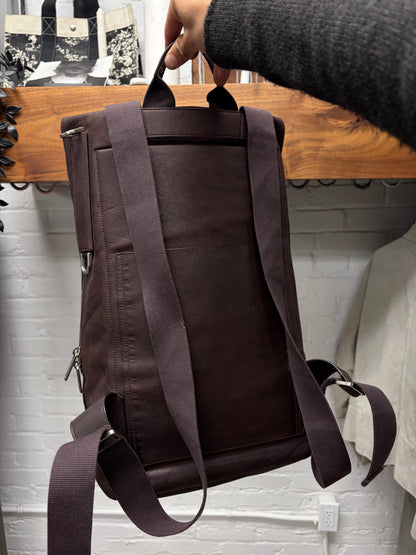 SS2021 Rick Owens ‘Tecuatl’ Chocolate Brown Cargo Duffle Leather Backpack