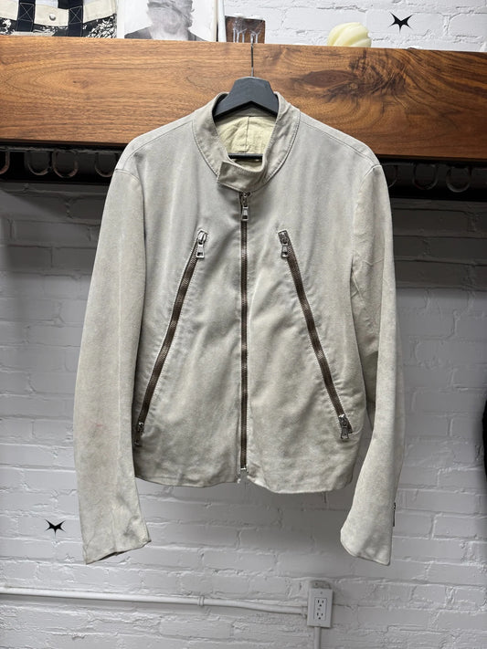 SS2002 Maison Martin Margiela ‘5-Zip’ Suede Bomber Jacket