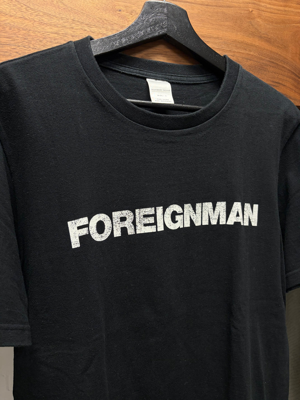 AW2000 Number (N)ine ‘Foreignnan’ Faded Brown Cotton T-Shirt