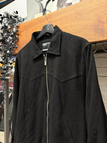 Enfants Riches Deprimes Black Suede Cropped Western Jacket