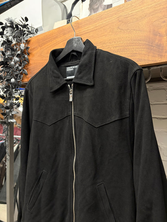 Enfants Riches Deprimes Black Suede Cropped Western Jacket