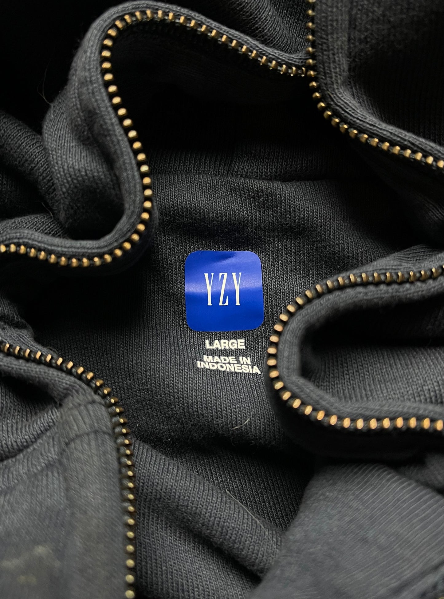 Yeezy x Gap Zip Up Heavyweight Cotton Navy Blue Hoodie