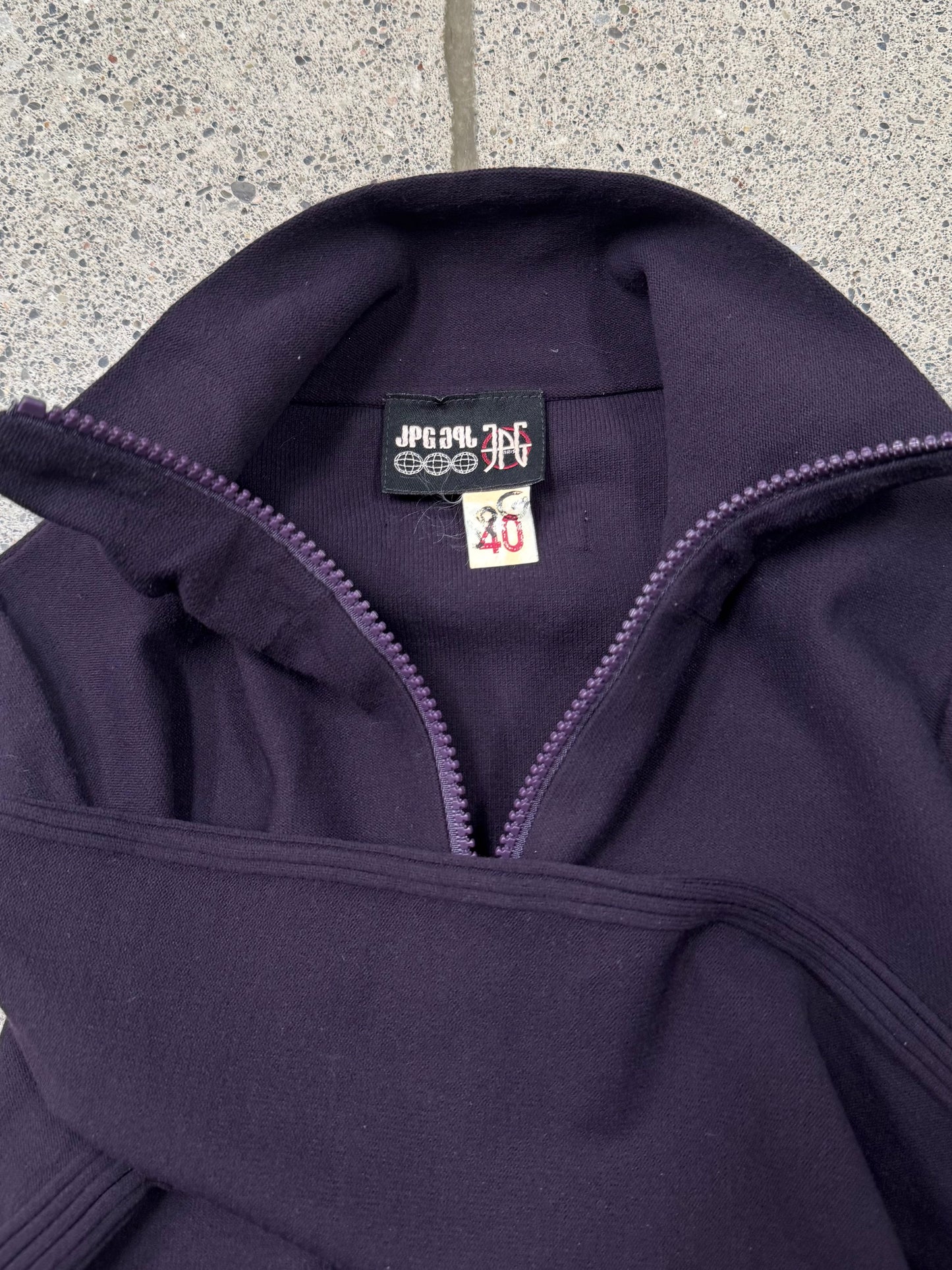 Jean Paul Gaultier Ribbed Purple Track Jacket