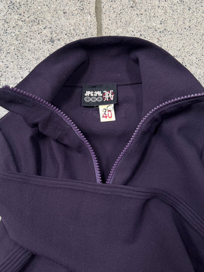 Jean Paul Gaultier Ribbed Purple Track Jacket