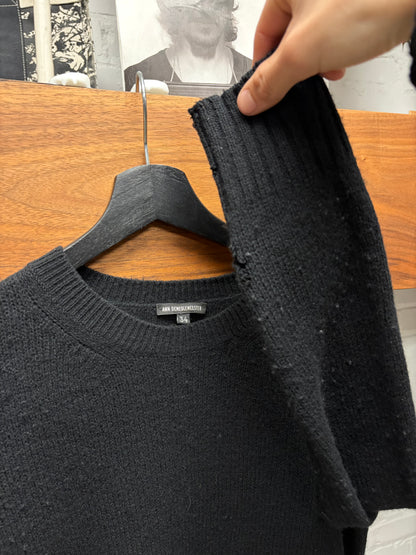 Ann Demeulemeester Black Wool Knit Sweater