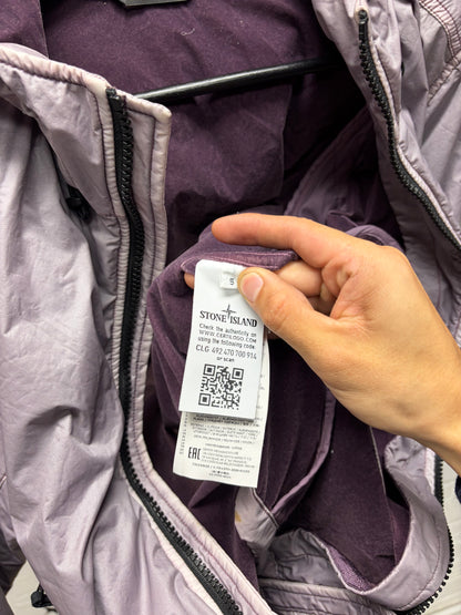 Stone Island Purple ‘Lamy’ Flock Hooded Jacket with Liner