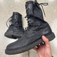 SS2012 Ann Demeulemeester Black Calfskin Leather Combat Boots