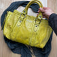 Miu Miu Yellow Leather Shoulder Bag