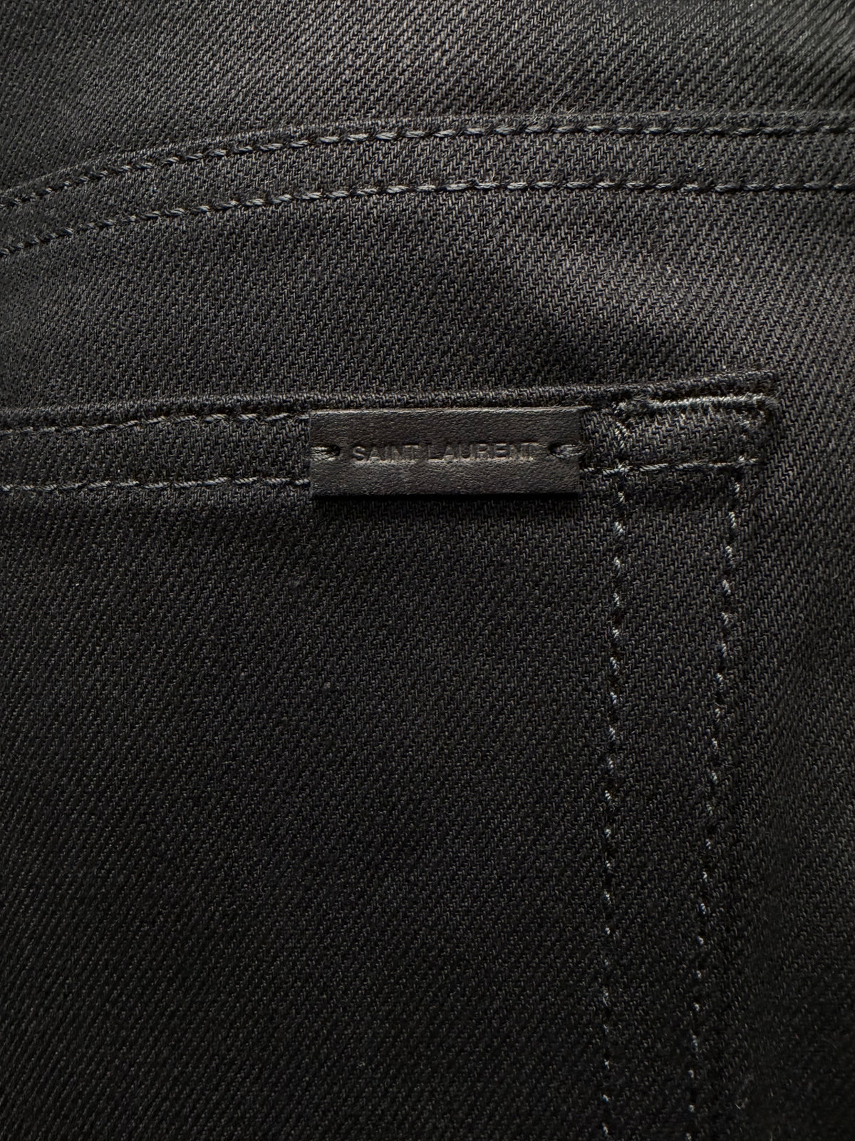 2024 Saint Laruent Black ‘Long Inseam’ Skinny Straight Cut Denim