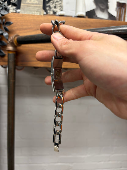 Jean Paul Gaultier Silver Cross Bracelet with Concealed Watch Face