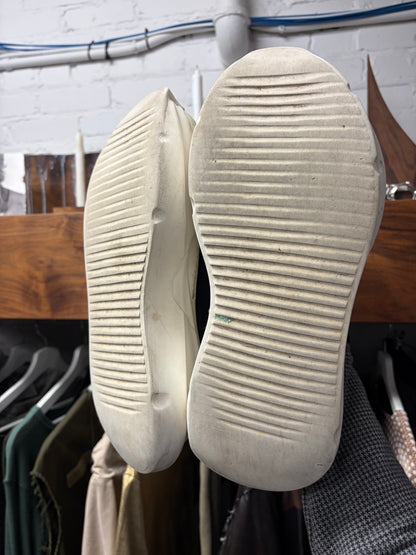 Rick Owens ‘Abstract Sole’ Ramones Black Canvas Low Top Sneakers
