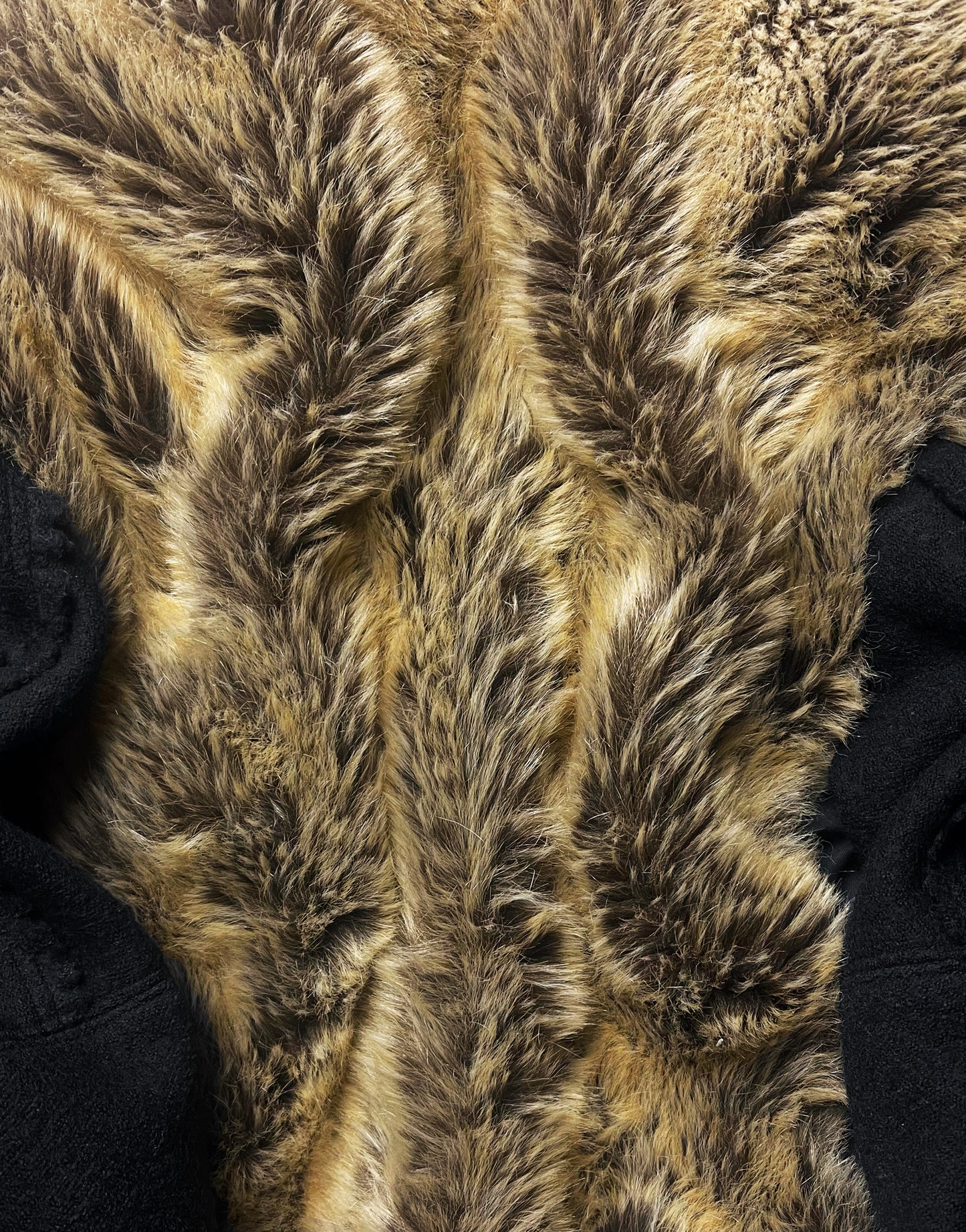 Issey Miyake Rabbit Fur Padded Shoulder Hybrid Military Coat