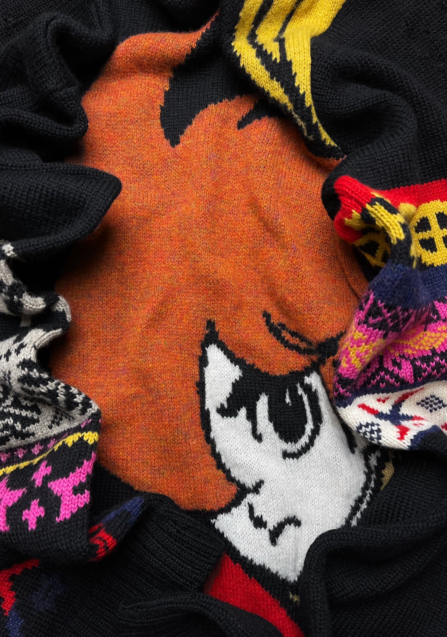 Unreleased Sample Autumn Winter 2007 Yohji Yamamoto x Shitaro Ishinomori ‘Cyborg 009’ Knit Sweater.