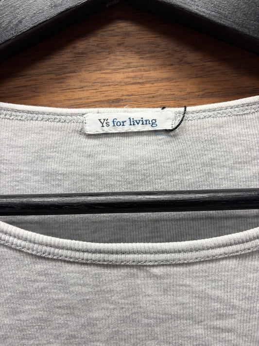 Yohji Yamamoto ‘Y’s For Living’ Ribbed Grey Cotton Long Sleeve Shirt
