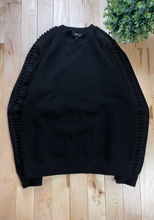 Diesel Rope Sleeve Black Sweatshirt