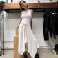 Vintage Jean Paul Gaultier Ribbed White Tank Top Dress