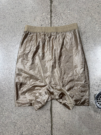 SS2013 Rick Owens ‘Island’ Gold Drop Crotch Shorts