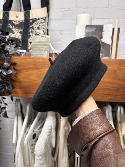 SS2022 Maison Margiela Black Wool Beret