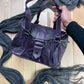 Miu Miu Dark Purple Leather Clutch Bag