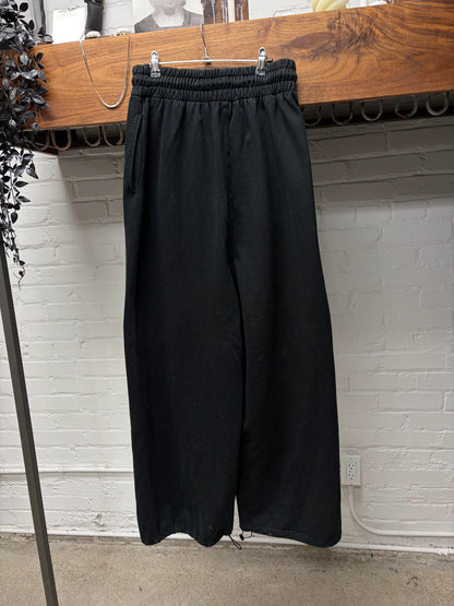 Anonymous Club ‘Heritage Logo’ Embroidered Black Wide Leg Sweatpants