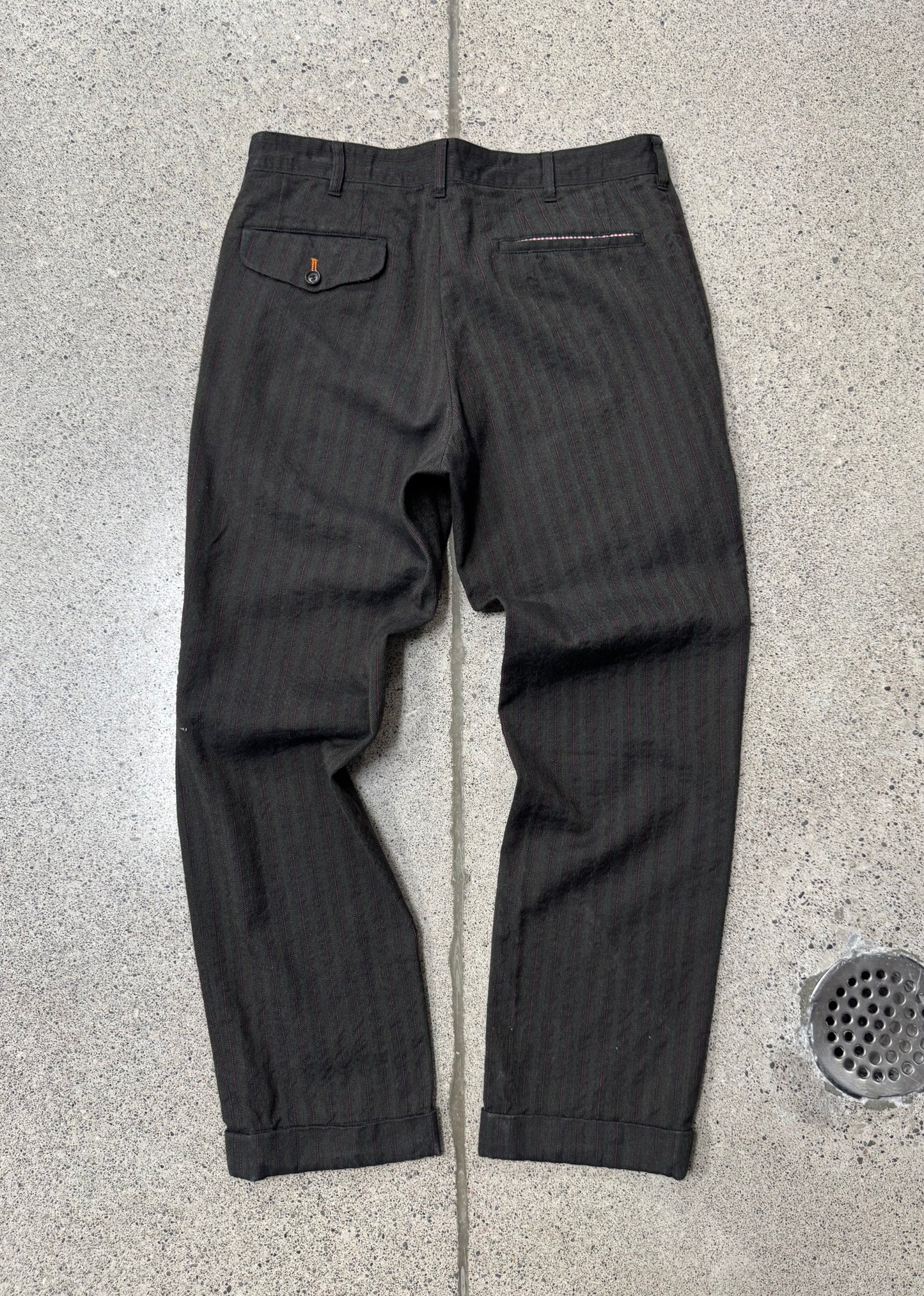 Comme Des Garçons Homme Pinstripe Trousers