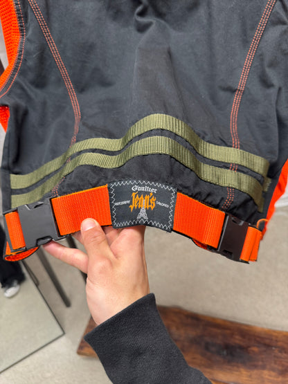 Vintage 90s Jean Paul Gaultier Mesh/Denim Hybrid Trucker Jacket