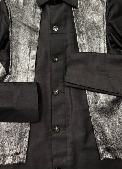 SS2019 Rick Owens ‘Babel’ Lacquered Black Waxed Cotton Work Jacket