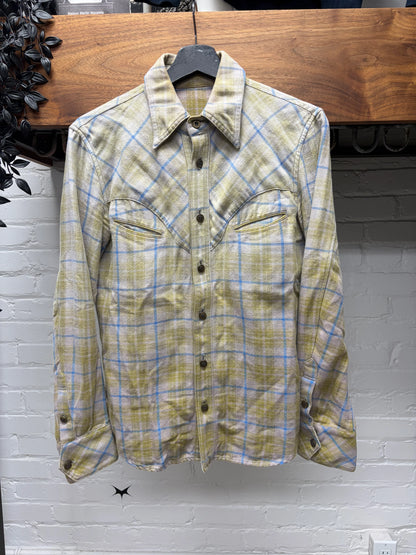 Isamu Katayama Backlash ‘Pigskin Suede’ Printed Plaid Western Flannel