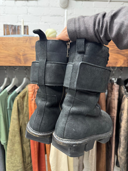 AW2013 Rick Owens ‘Plinth’ Blistered Lambskin ‘Megatooth’ Boots