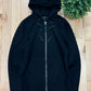 Helmut Lang Moto-Padded Black Zip-Up Hoodie