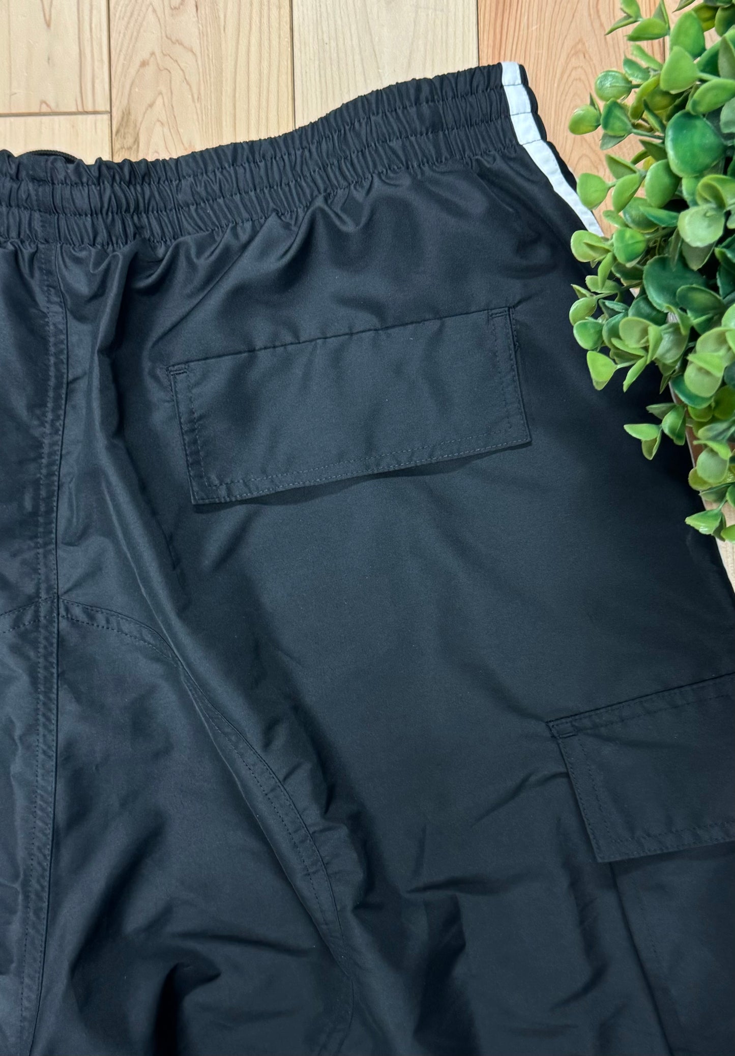 Balenciaga x Adidas Baggy Black Oversized Drawstring Shorts