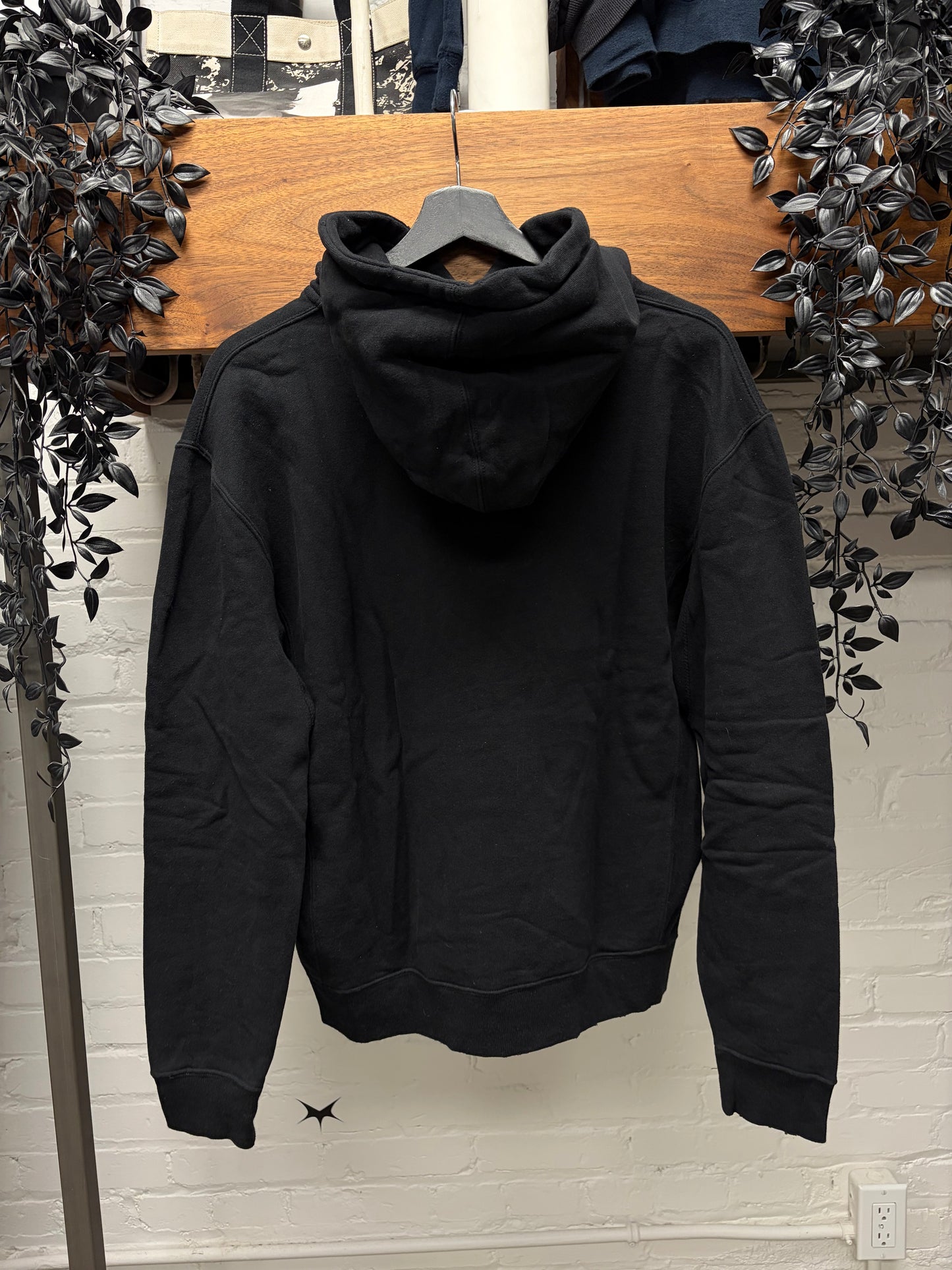 2021 Saint Laurent ‘Collegiate Logo’ Black Pullover Hoodie