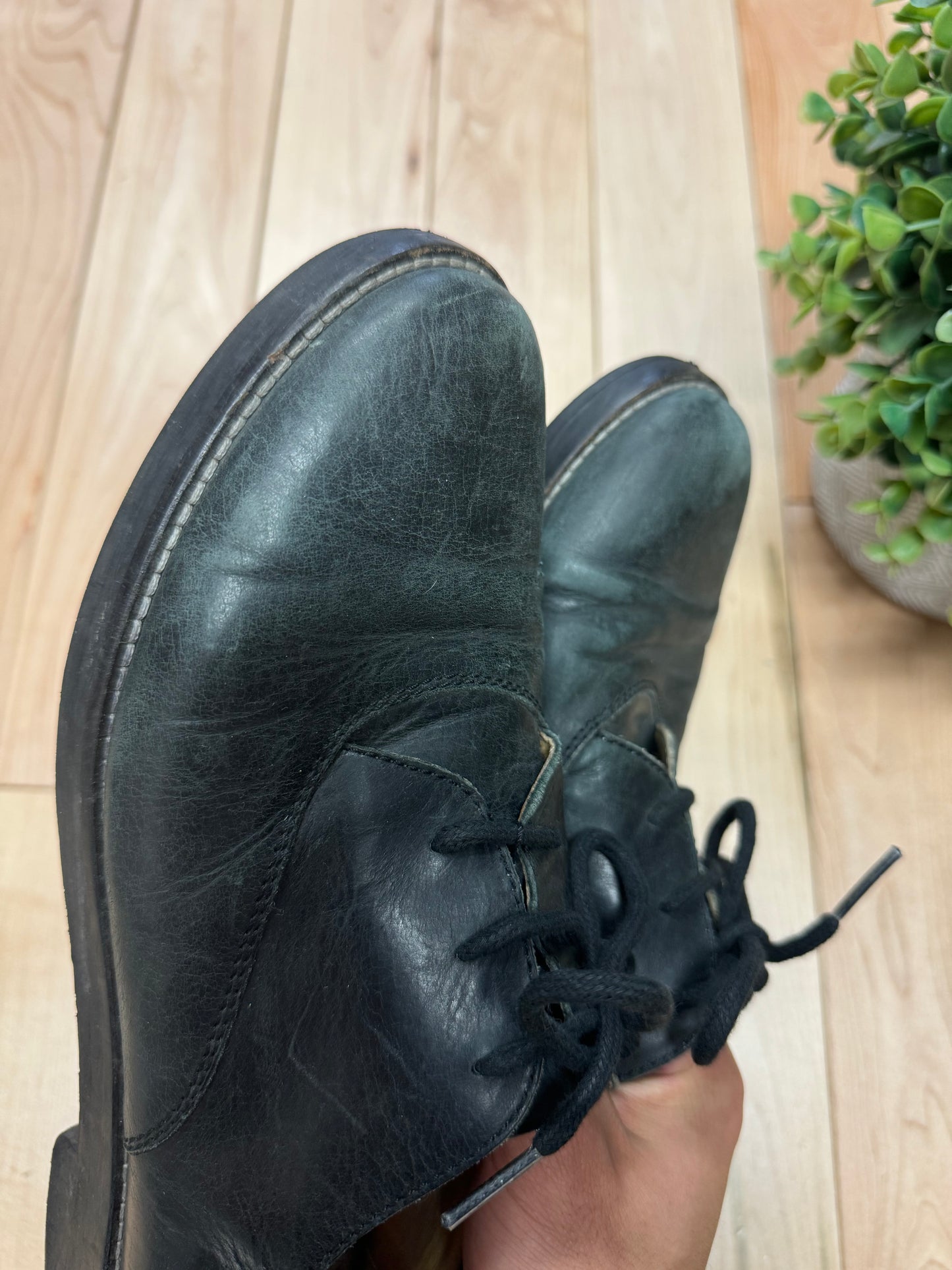 Maison Margiela MM6 Black Leather Derbies