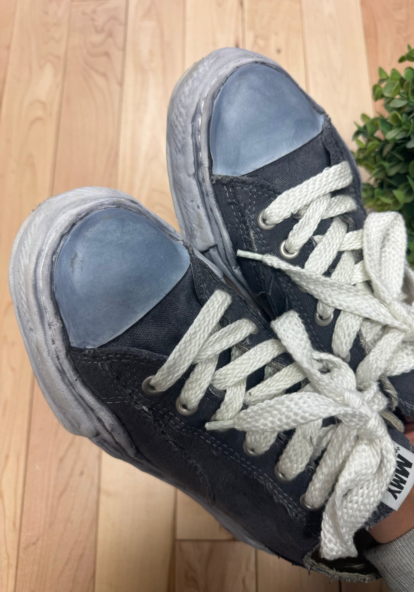 Miharayasuhiro Melted Black ‘Converse’ Low Top Sneakers