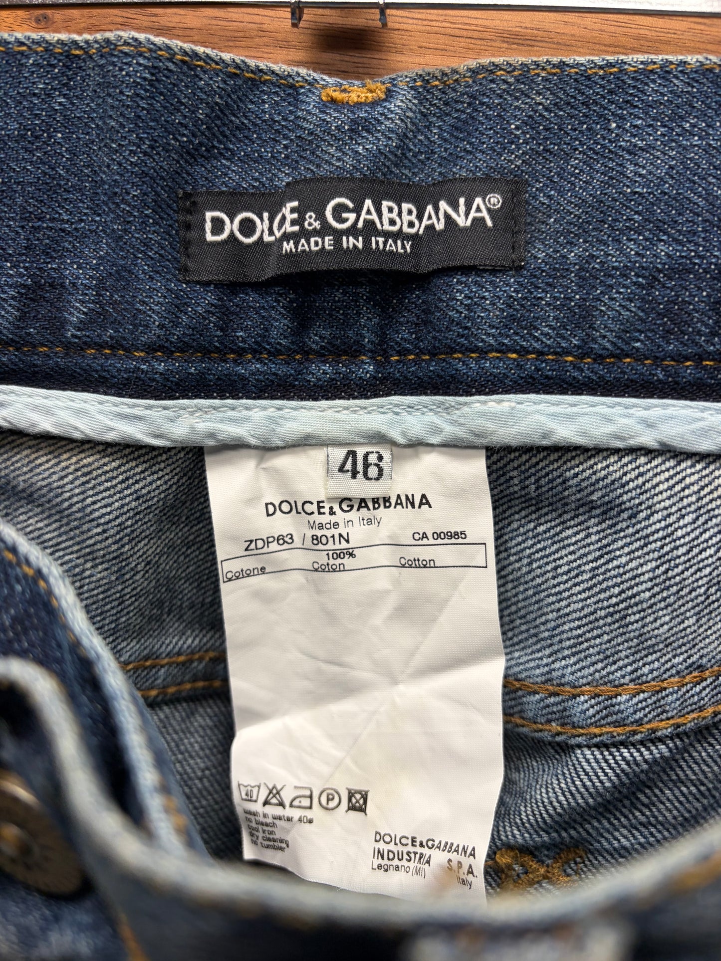 2000s Dolce & Gabbana ‘Horsebit’ D&G Logo Mudwash Blue Denim