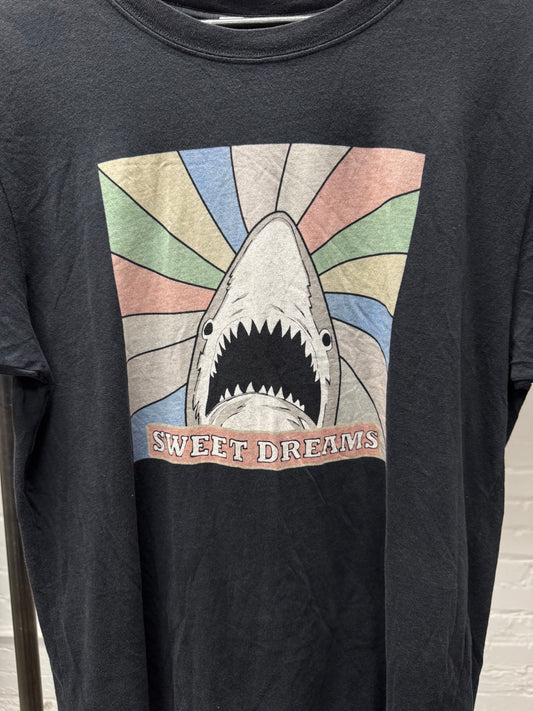 SS2018 Saint Laurent ‘Sweet Dreams’ Shark Graphic T-Shirt