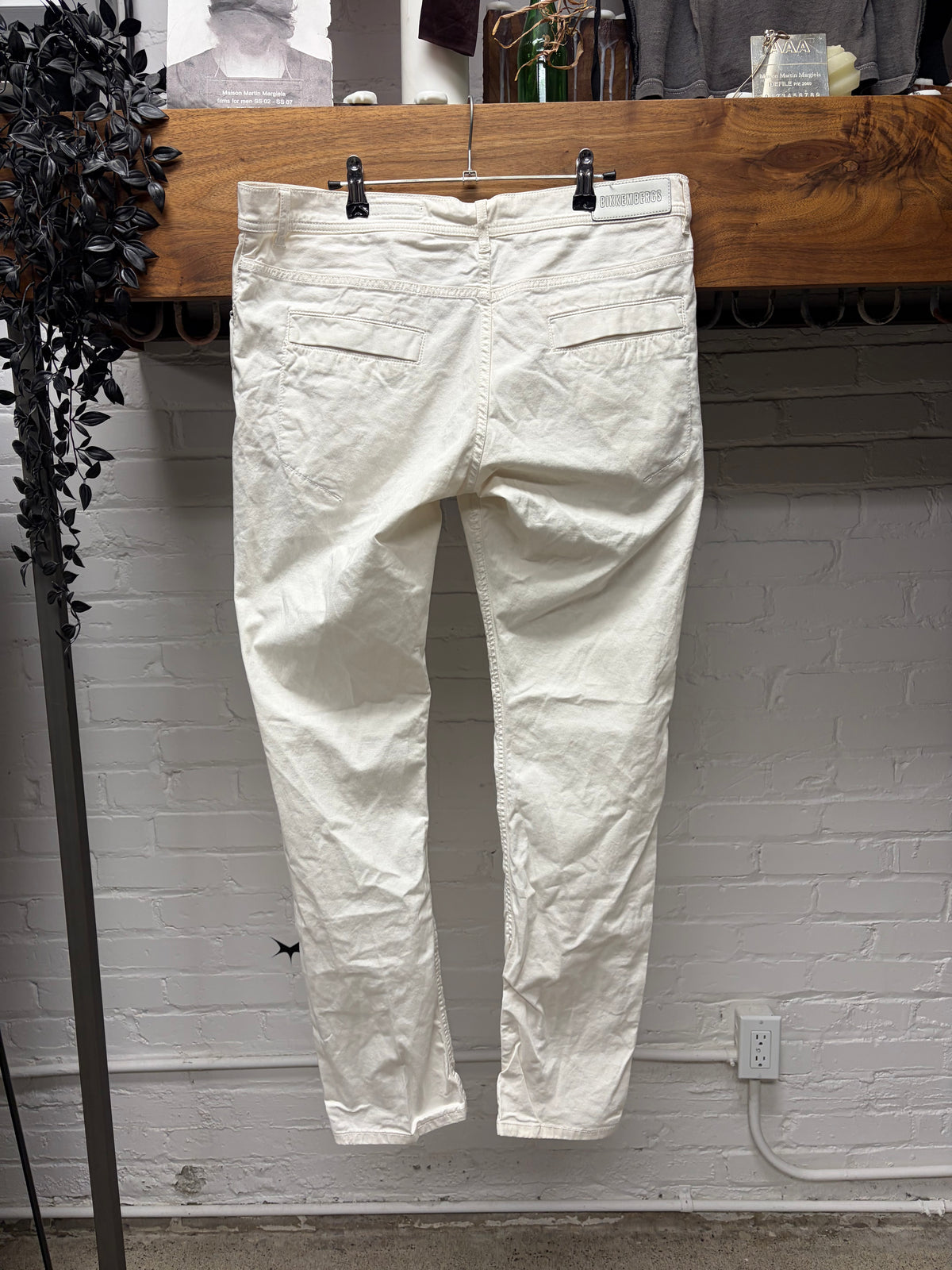Dirk Bikkembergs White Zipper Pocket' Skinny Jeans