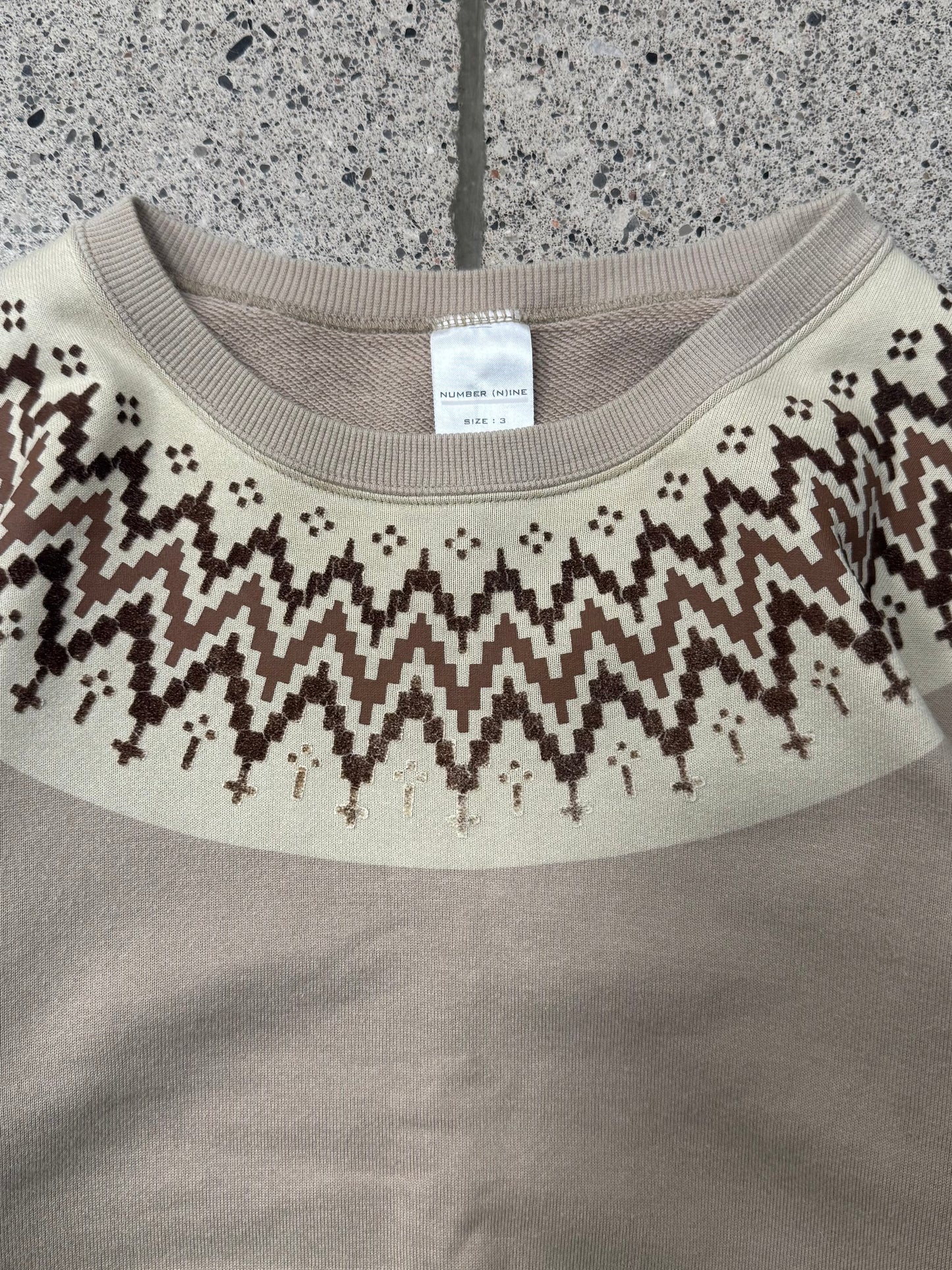 AW2001 Number (N)ine ‘NowhereMan’ Nordic Sweatshirt