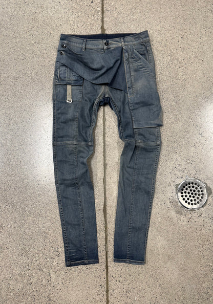 SS2019 Rick Owens ‘Memphis Cut’ Washed Blue Denim