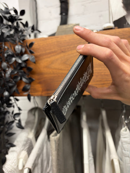AW2023 Balenciaga ‘Heavy Metal’ Black Leather Cardholder Wallet