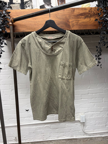 Kapital Layered Henley/Scoop Neck T-Shirt