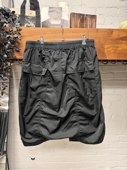 SS2016 Rick Owens ‘Memphis’ Black Nylon Drawstring Shorts