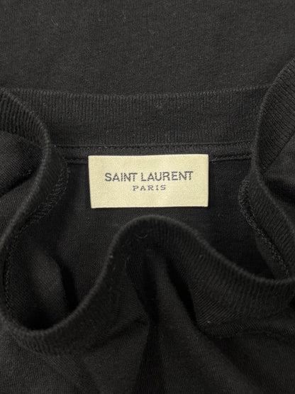 SS2018 Saint Laurent ‘Western’ Black Cropped Graphic T-Shirt