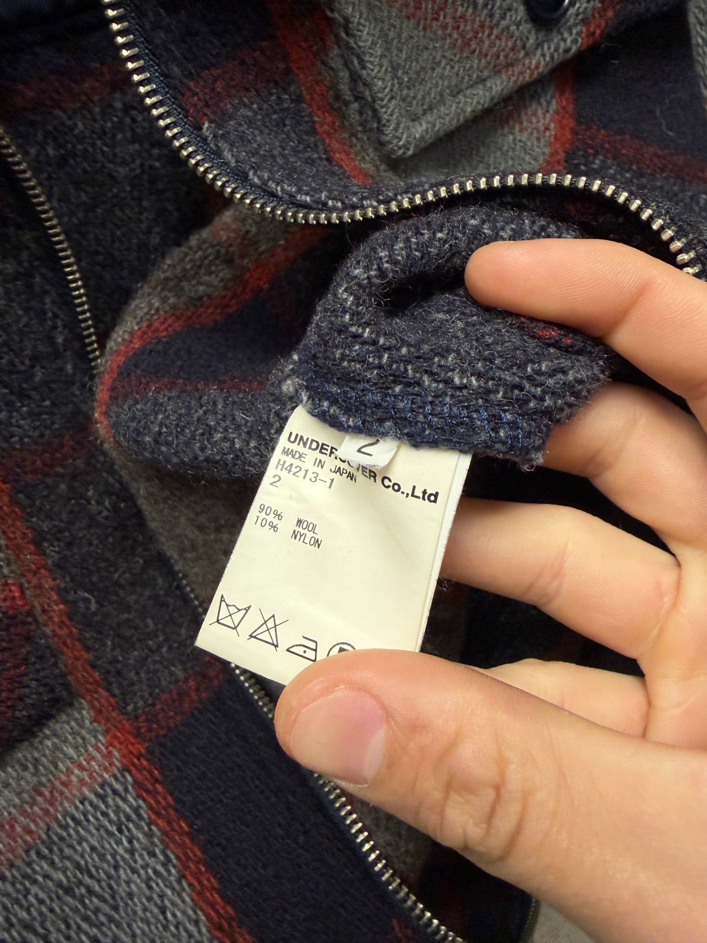 AW2011 Undercover Plaid Zip-Up Work Shirt