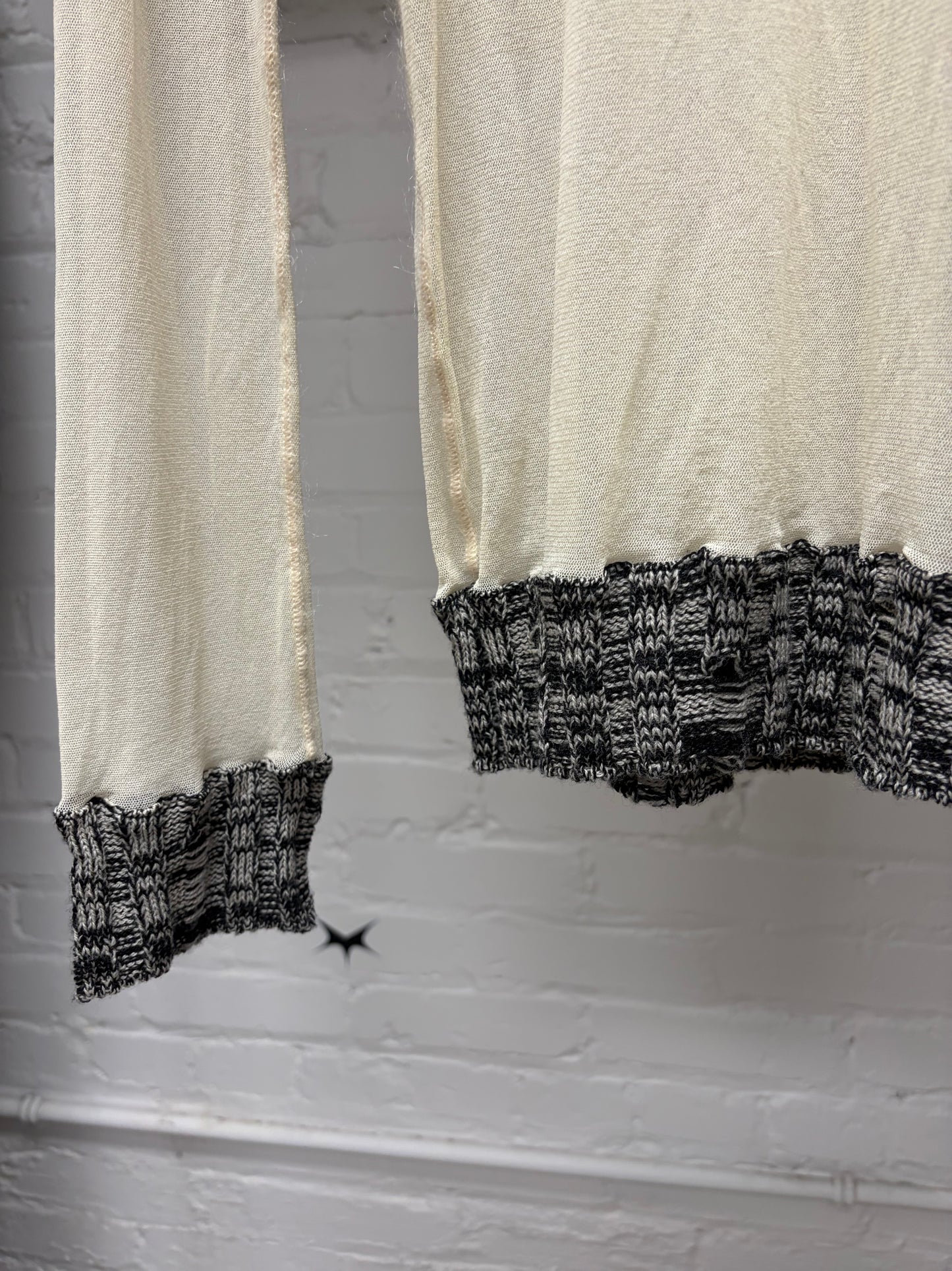 AW2004 Jean Paul Gaultier ‘Maille’ Mesh Hoodie with Lace Trim