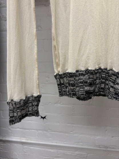 AW2004 Jean Paul Gaultier ‘Maille’ Mesh Hoodie with Lace Trim